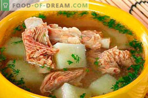 Kiaulienos sriuba - geriausi receptai. Kaip tinkamai ir skaniai virti sriubos kiaulienos sultinyje.