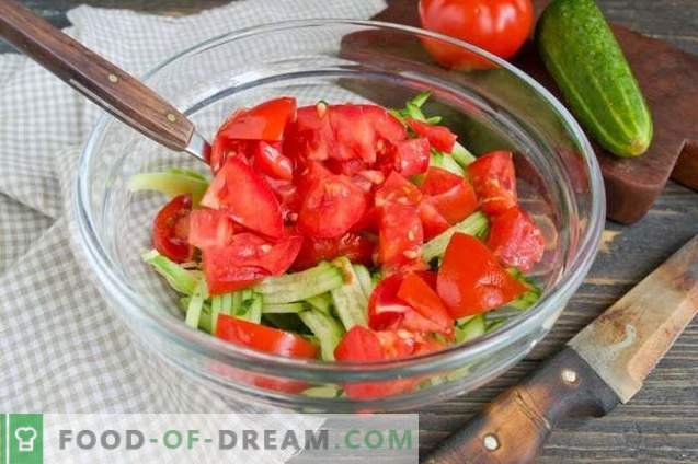 Salotos su avokadu, pomidorais ir agurkais