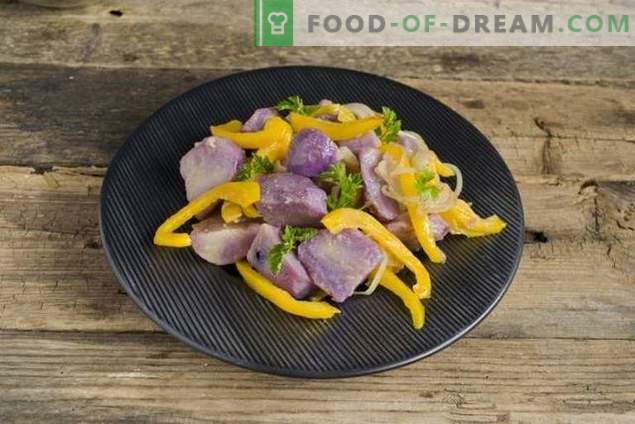 Gavėnų salotos su violetinėmis bulvėmis