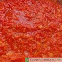 Mėsos riešutai, kepti pomidorų padaže