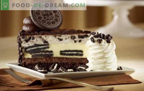 Baltas ir juodasis yra Oreo pyragas. Ieškant rafinuotos skonio harmonijos: receptai Oreo kempinės pyragui ir trikotažui (su vaisiais, šokoladu, varškė)