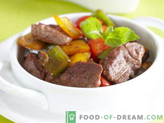 Meat with sweet (Bulgarian) pepper - the best recipes. Cooking properly meat with sweet peppers.