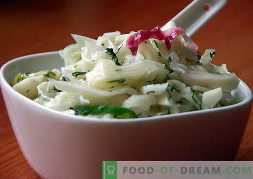 Salotos su marinuotais svogūnais - geriausių receptų pasirinkimas. Kaip tinkamai ir skaniai paruošti salotos su marinuotais svogūnais.