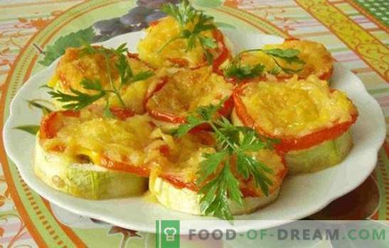 Snelle recepten voor plantaardige gerechten voor de oven: courgette met tomaten en niet alleen! Snelle receptideeën voor courgette en tomaat in de oven