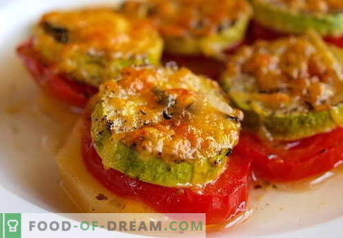 Skvošas su pomidorais - geriausi receptai. Kaip tinkamai ir skanūs cukinijos, virtos su pomidorais.