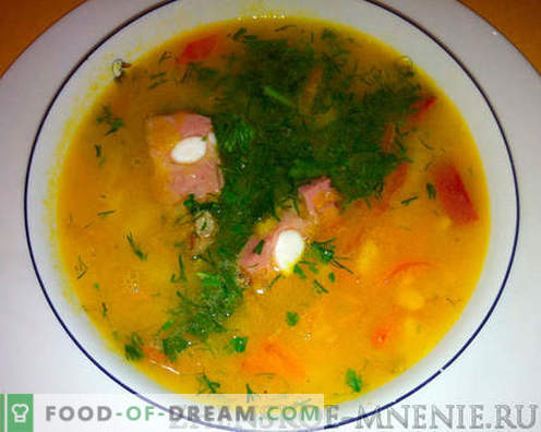 Žirnių sriuba - receptas su nuotraukomis ir žingsnis po žingsnio aprašymas