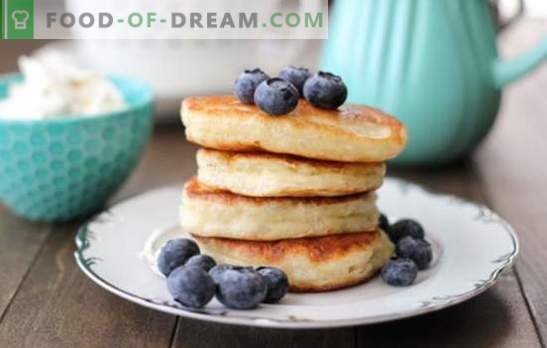 How to make fritters quickly: tasty and airy. How to quickly make pancakes on water, milk, yogurt, yogurt