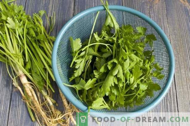Kaip išsaugoti žalią žolę sriuba ir salotomis žiemą?