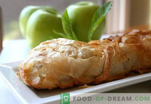 Obuolių šlakas - geriausi receptai. Kaip tinkamai ir skaniai virti strudą su obuoliais.