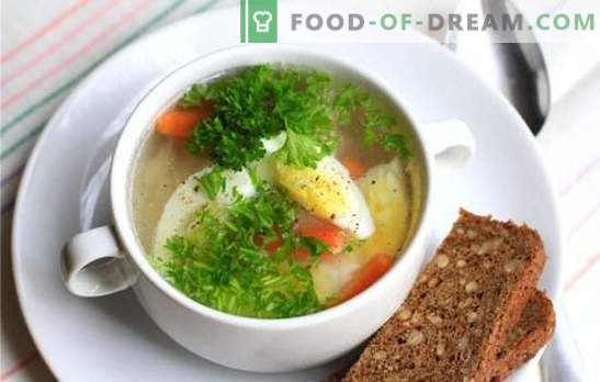 Vištienos sriuba su kiaušiniu - patiekalas nuotaikai ir sveikatai! Įvairūs vištienos sriubų receptai su kiaušiniais ir daržovėmis, grybais, grūdais