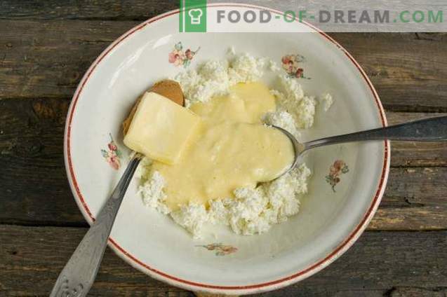 Velykiniai varškės sūriai su kondensuotu pienu ir žemės riešutų sviestu