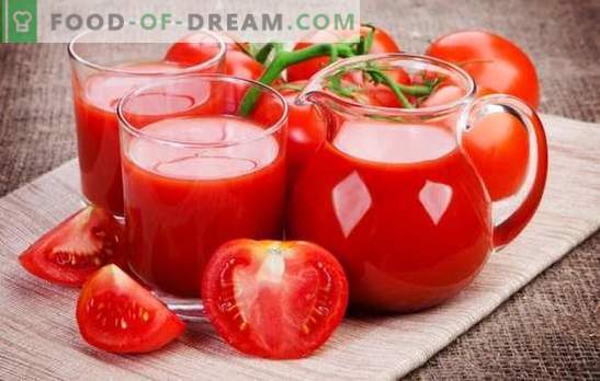 Pomidorų sulčių gamyba namuose: natūralus, su daržovėmis, obuoliais ar prieskoniais. Pomidorų sulčių gamybos namuose namuose metodai