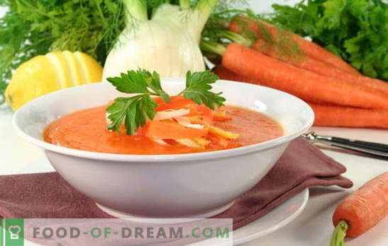Morkų sriuba yra saulėtas patiekalas ant stalo. Kaip gaminti skanius morkų sriuba: saldžių ar sūrių patiekalų receptai