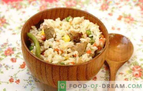 Ryžiai su mėsa lėtoje viryklėje: nuo pilafo iki paella. Populiarių ryžių patiekalų su mėsa receptai lėtoje viryklėje: paprastas ir originalus