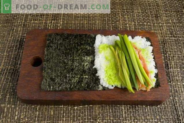 Temaki suši su avokadu ir upėtakiais