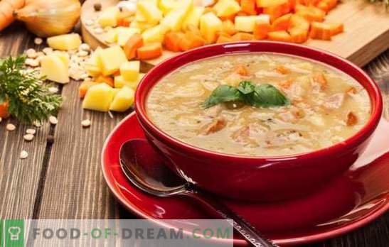 Žirnių sriubos su dešra: paprasti receptai. Stebėtinai daugelis pusiau žirnių sriuba su dešra - kiekvieną kartą, kai pasirodo kitaip!