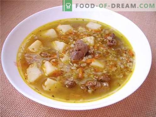Grikių sriuba - geriausi receptai. Kaip virti grikių sriuba ir skanus.