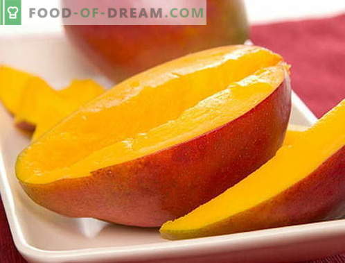 Mango - aprašymas, naudingos savybės, naudojimas virimui. Receptai su mango.