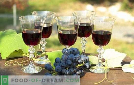 Juodųjų vynuogių vynas: žaliavų paruošimas ir paruošimo technologija. Namų vynuogių vyno receptai