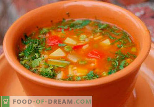 Daržovių sultinio sriuba - geriausi receptai. Kaip tinkamai ir skaniai virti sriuba daržovių sultinyje.