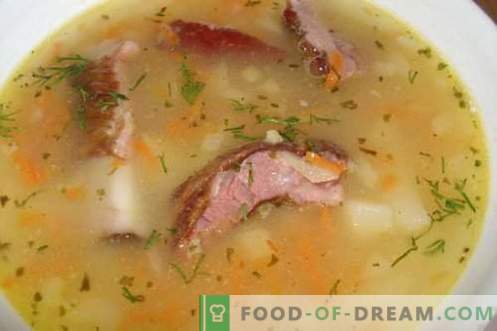 Žirnių sriuba - geriausi receptai. Kaip tinkamai ir skaniai virti žirnių sriuba.