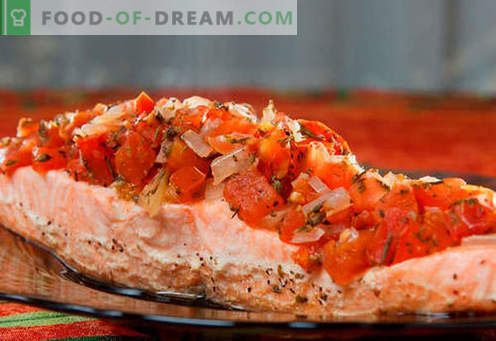 Ofengebackener Lachs sind die besten Rezepte. Wie man richtig und lecker Lachs kocht, der im Ofen gebacken wird.