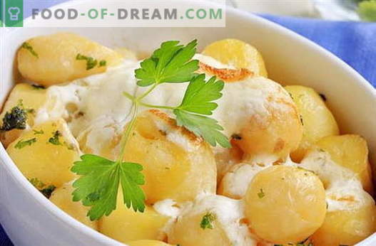 Bulvės grietinėje - geriausi receptai. Kaip tinkamai ir skaniai virti bulves grietine.