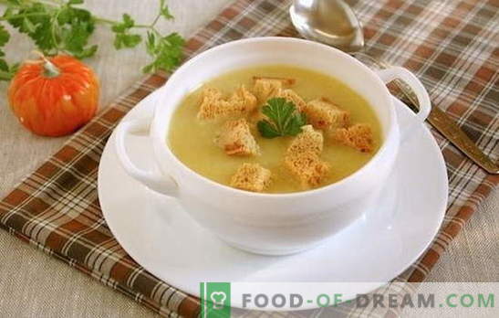 Grietinėlės sriuba su krutonais - universali idėja pietums! Bulvės su troškintomis bulvėmis su daržovėmis, grybais, vištiena