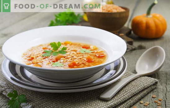 Raudona lęšių sriuba - aštrus ir aštrus. Nacionaliniai receptai gausiems ir maistingiems raudonųjų lęšių sriuboms