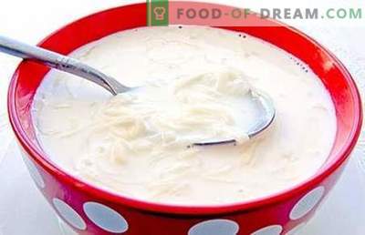 Pieno sriuba - geriausi receptai, gudrybės ir savybės. Kaip gaminti pieno sriubą su tešla, daržovėmis, sūriu