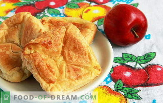 Pâine de patiserie cu mere de patiserie - mai ușor decât crezi. Rețete pentru produse de patiserie cu mere din patiserie: limbi și plicuri