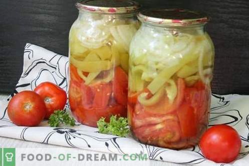 Salotos paprikos ir pomidorų žiemai su aspirinu - idealus konservavimo būdas