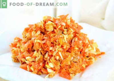 Insalata di carote bollite - le migliori ricette. Come preparare un'insalata cucinata correttamente e saporita con le carote bollite.