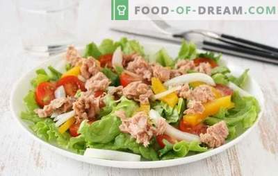 Tuna salad (step-by-step recipe) is an original fish appetizer. Tuna salad step by step: several cooking options