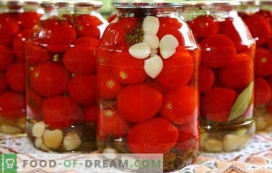Pomidorai su česnakais žiemai: gražus ir pikantiškas užkandis. Įvairūs receptai žaliems ir raudoniems pomidorams derinti su česnakais žiemai