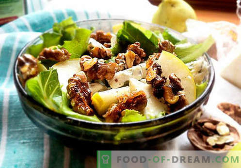 Salotos su kriaušėmis - penki geriausi receptai. Kaip tinkamai ir skaniai paruošti salotas su kriaušėmis.