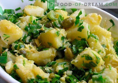 Bulvių salotos - įrodyti virimo receptai. Kaip virti bulvių salotas.