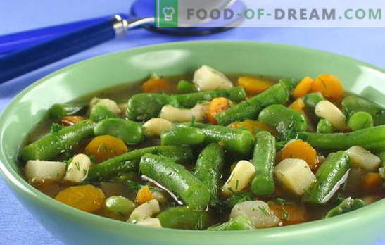 Žaliųjų pupelių sriuba - spalvų ir naudos riaušės kiekvienoje plokštelėje. Originalūs ir įrodyti pupelių sriubos receptai