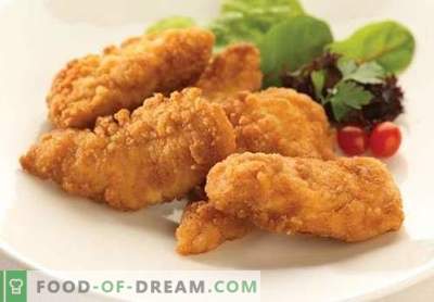Praetud kana - parimad retseptid. Kuidas õigesti ja maitsev kokk kana taignas.