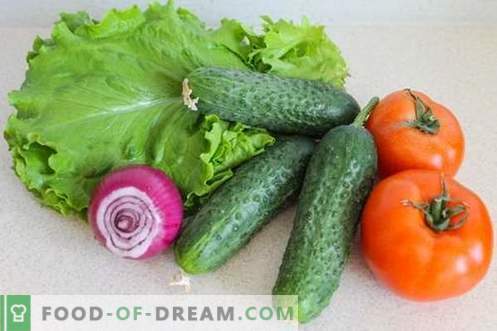 Agurkai ir pomidorų salotos - vitaminai ištisus metus