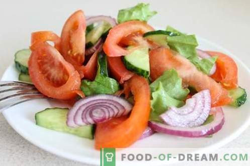 Agurkai ir pomidorų salotos - vitaminai ištisus metus