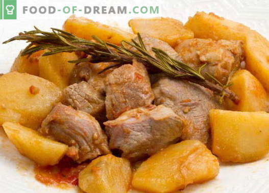 Gestoofde aardappelen met vlees - de beste recepten. Hoe goed en smakelijk koken stoofpot aardappelen met vlees.