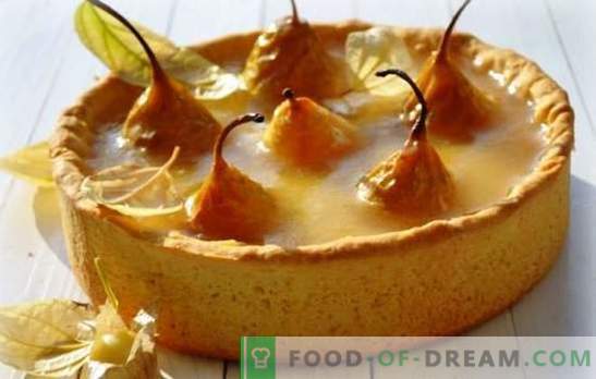 Kriaušių pyragai yra kvapni rudens desertas. Kepimo įvairių tešlos originalių priedų - naminių kriaušių pyragai