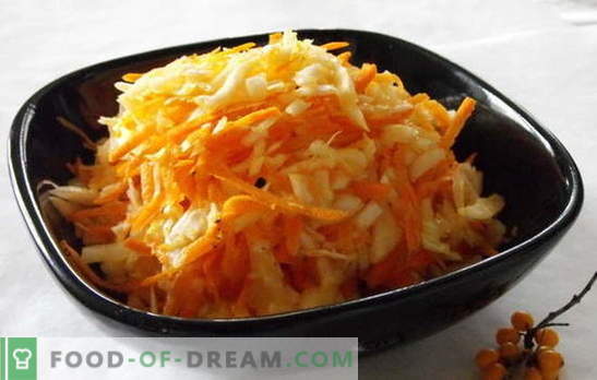 Kopūstų ir morkų salotos su actu - vitaminu! Receptai kopūstų ir morkų salotoms su actu: švieži ir žiemą
