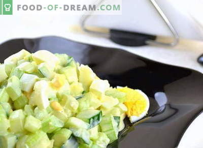 Zelena stebelna solata - najboljši recepti. Kako pravilno in okusno pripraviti solato iz stebla zelene.