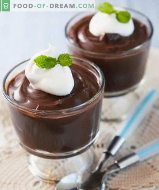 Šokolado pudingas - geriausi receptai. Kaip tinkamai ir skaniai paruošti šokolado pudingą.