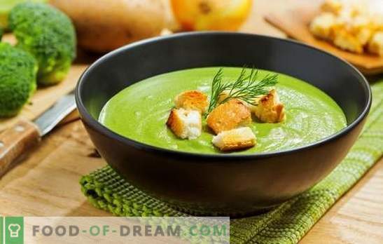 Brokolių grietinėlės sriuba - sveikatai, protui ir gražiai figūrai. Receptai brokolių grietinėlės sriuboms su grietinėlėmis, sūriu, vištiena, grybais