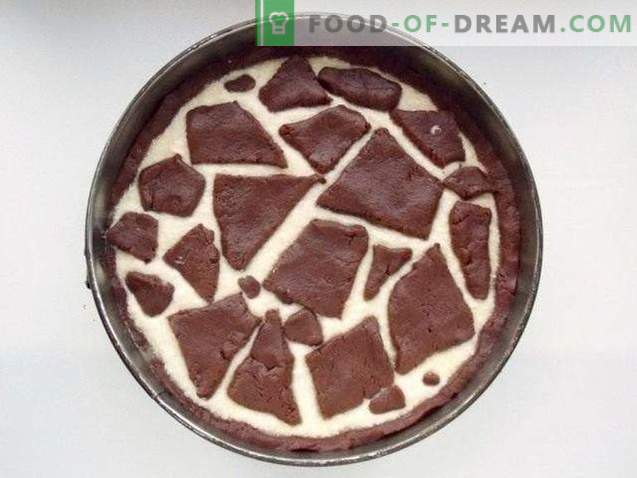 Žirafos sūrio pyragas ir šokolado pyragas