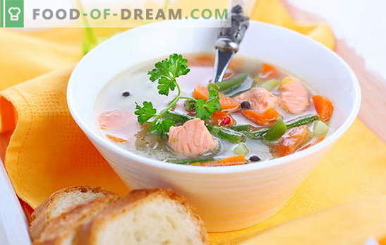 Greitai virimas - konservuotos rausvos lašišos sriubos. Išbandyti populiarių konservuotų rožinių lašišų sriubų receptai