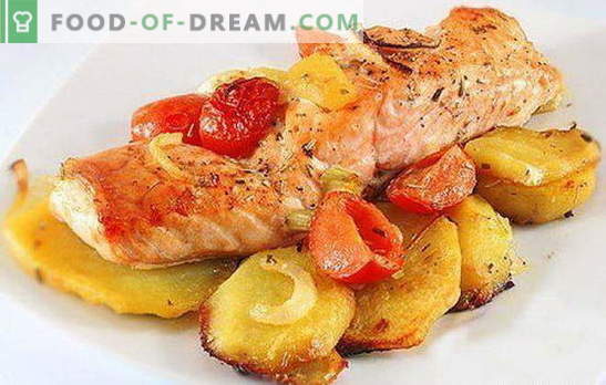 Rdeče ribe s krompirjem - kombinacija plemenitosti in preprostosti. Recepti za rdeče ribe s krompirjem: v foliji, pečici, v ponvi